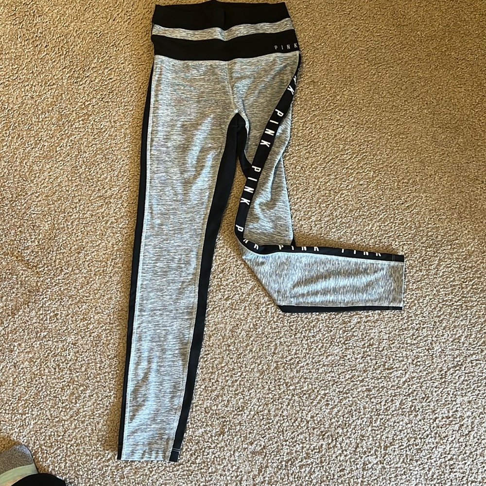 PINK Victoria’s Secret Ultimate leggings. Grey and Black size S